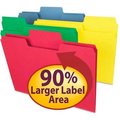 Smead Smead® SuperTab Colored File Folders, 1/3 Cut, Letter, Assorted, 100/Box 11987